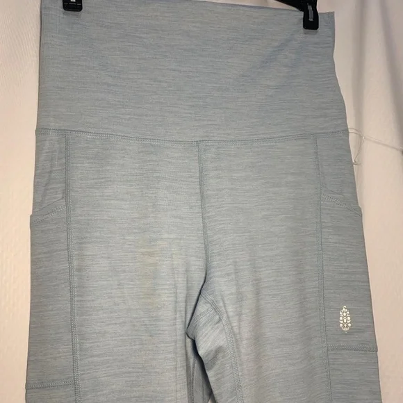 NWOT Zen Again Heather Flares By FP Movements Heather Blue Pearl small - Picture 8 of 11